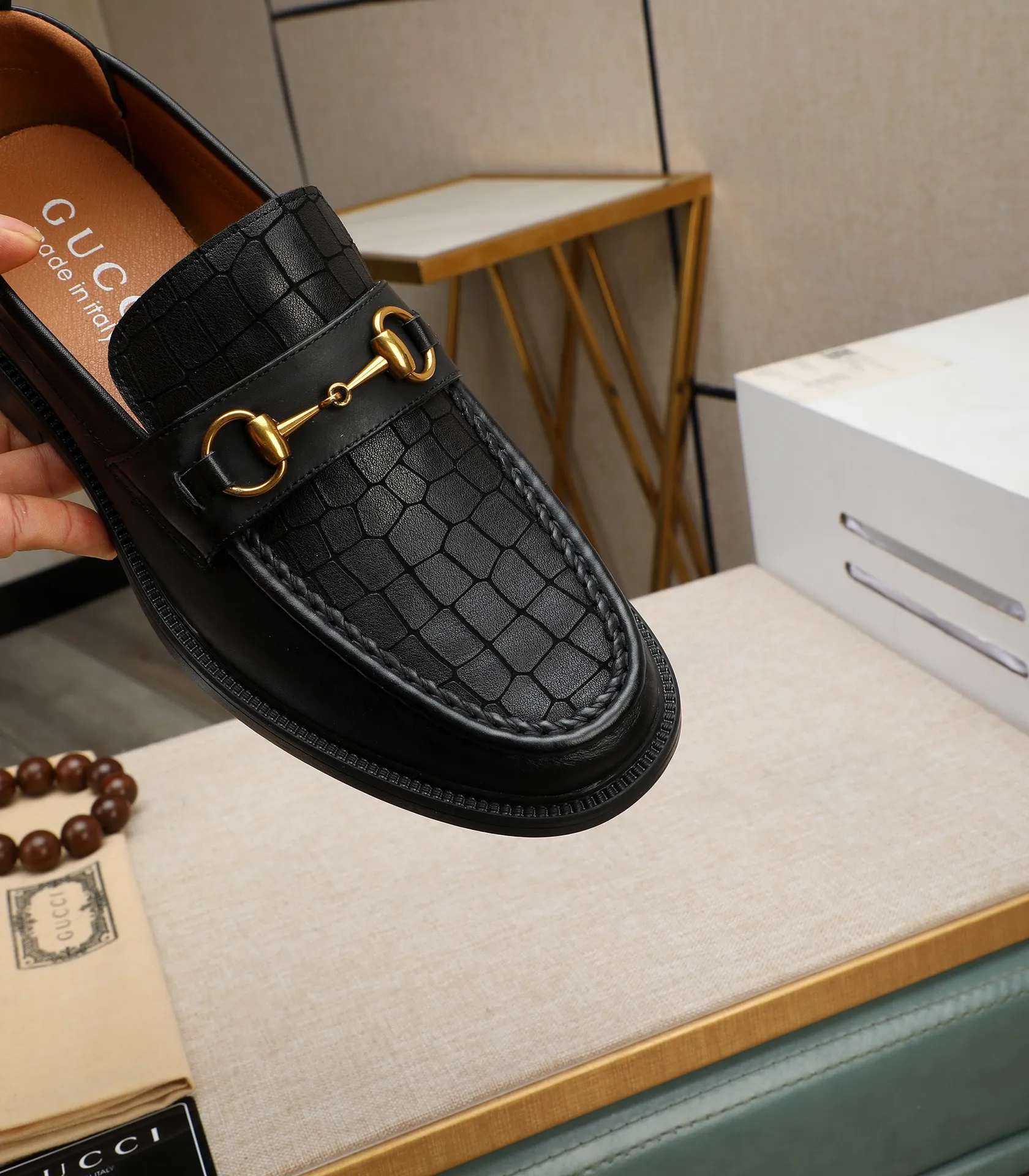 Men's men's shoes💰500📛📛Original (water-dyed cow lining) Gucci GUCCI official website formal shoes🌀 Italian🇮🇹imported cowhide➕top imported water-dyed cowhide lining💋Finely handmade original bottom, the real thing looks better when photographed in person Standard size 38-44